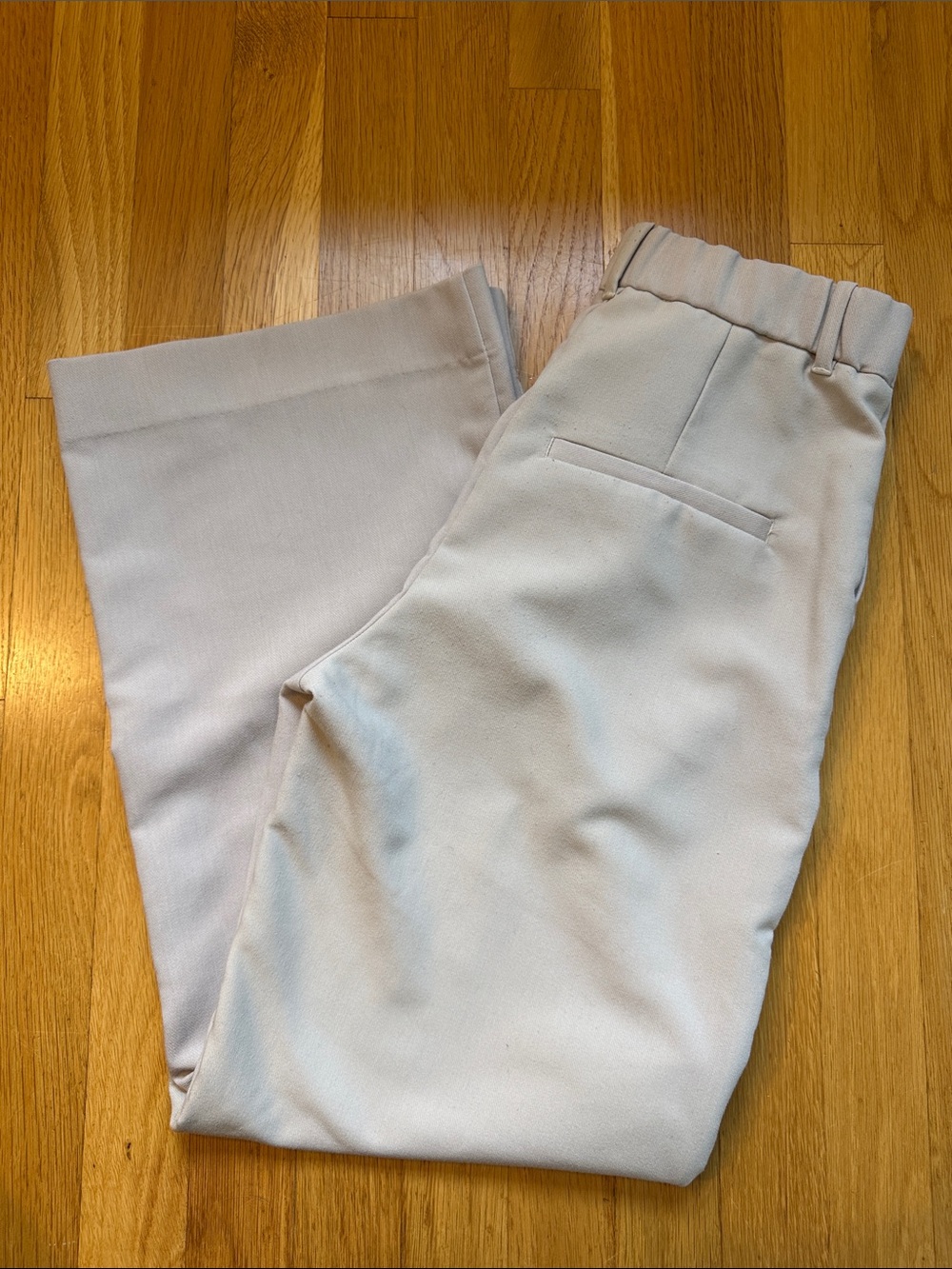 Abercrombie & Fitch Sloane Tailored Wide Leg Pant Tan Waist 26 Short